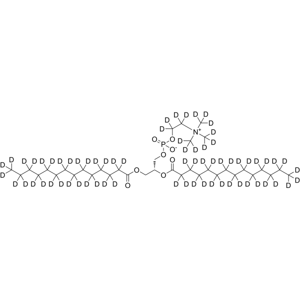 1,2-Dimyristoyl-sn-glycero-3-phosphocholine-d<sub>67</sub> Chemical Structure