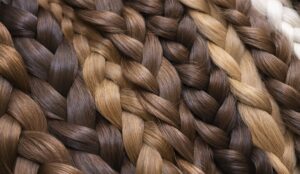 Various colors of hair braids