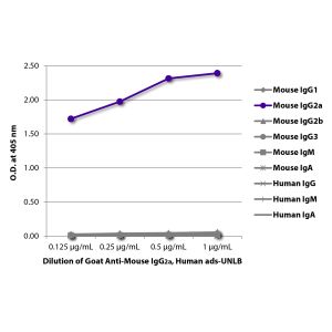 Purified mouse IgG1, IgG2a, IgG2b, IgG3, IgM, and IgA and human IgG, IgM, and IgA